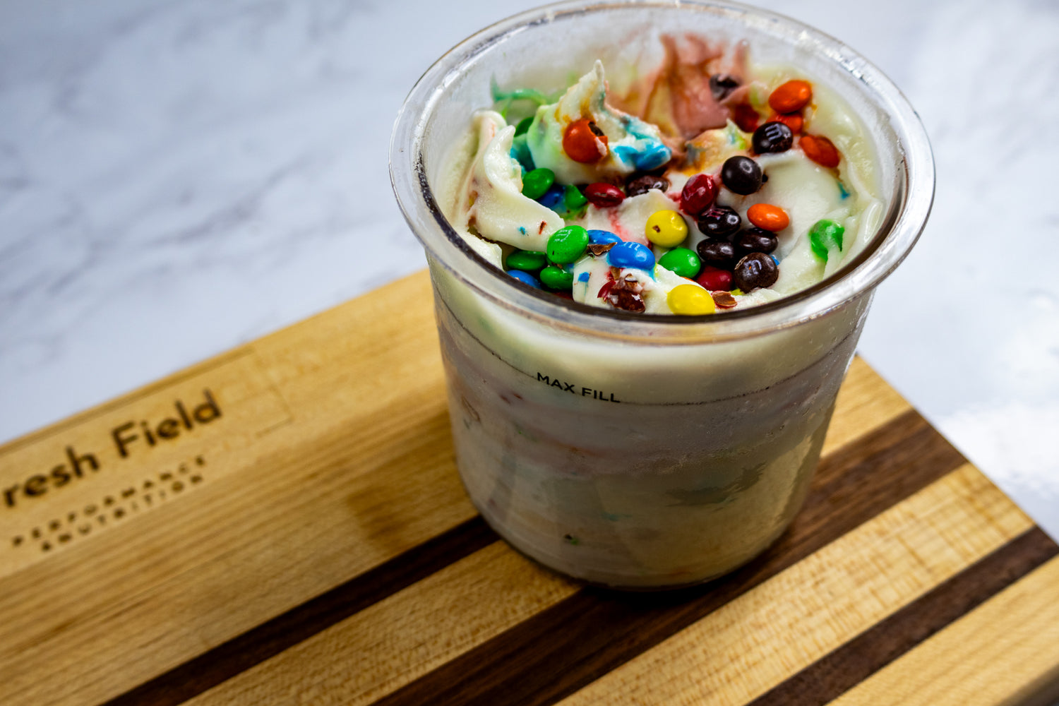 M&M Vanilla Ice Cream