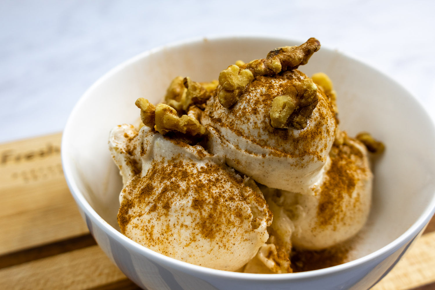Cinnamon Walnut Vanilla Ice Cream
