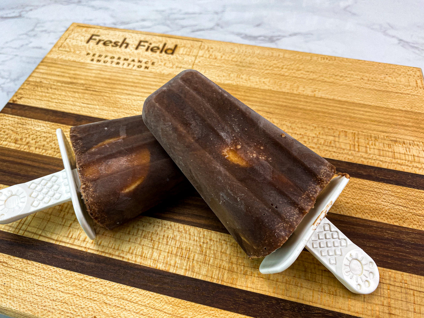 Chocolate Banana Protein Popsicles